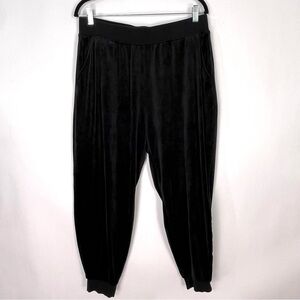 Banana Republic Black Velour Velvet Like Sweatpants Joggers Sz XL